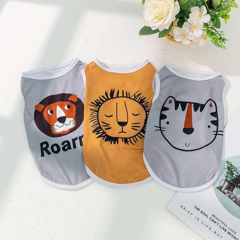 Áo HIPIDOG sát nách in họa tiết hoạt hình dễ thương thời trang dành cho thú cưng