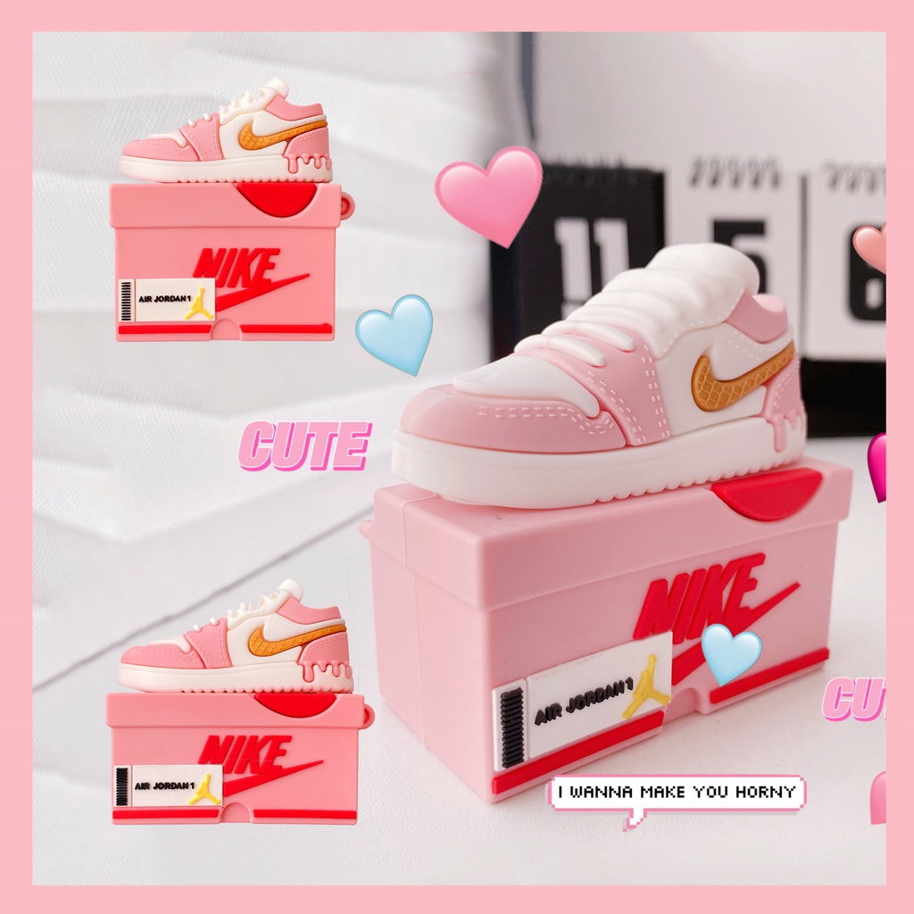 [Phong Cách Mới] [Hộp Đựng Tai Nghe] Vỏ Bảo Vệ Hộp Sạc Tai Nghe Bluetooth Không Dây compatible AirPods3 Mẫu Giày Ba Chiều Màu Hồng