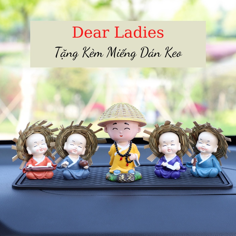 Tượng chú tiểu bình yên trang trí ô tô, nhà cửa/ Sét tượng chú tiểu nhiều mẫu 💕FREESHIP 50k💕 - Dear Ladies