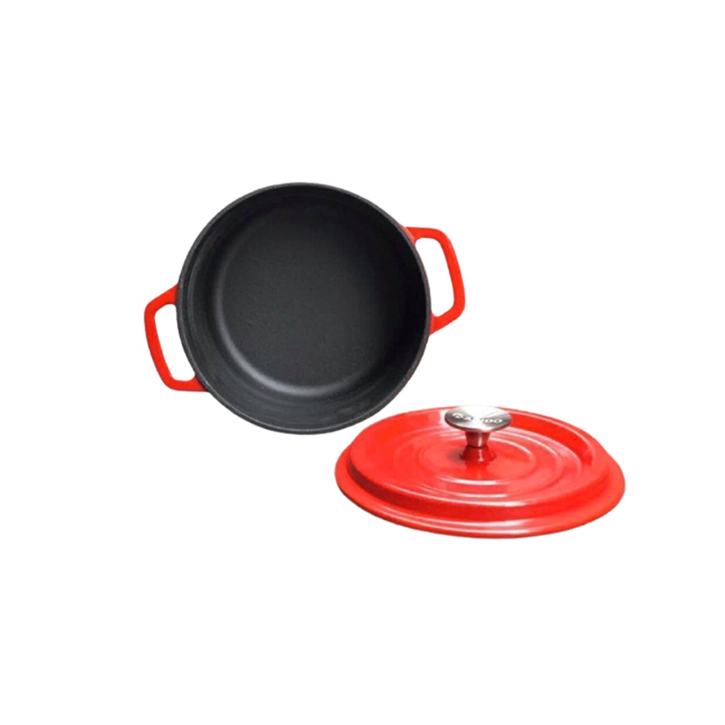 Nồi gang đúc tráng men Rapido - Size 20-22-24cm- HÀNG CHÍNH HÃNG-BẢO HÀNH TOÀN QUỐC