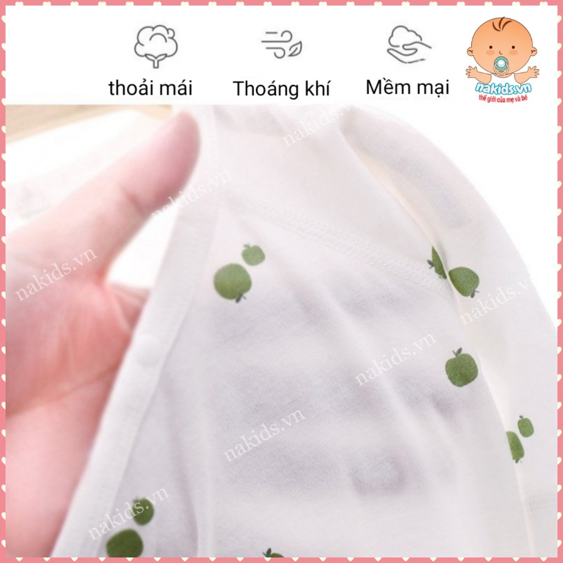 Body Dài Tay Cho Bé Sơ Sinh Đến 10kg 100% Cotton FREESHIP Bộ Liền Thân Hàng Quảng Châu Họa Tiết Trái Cây Đáng Yêu