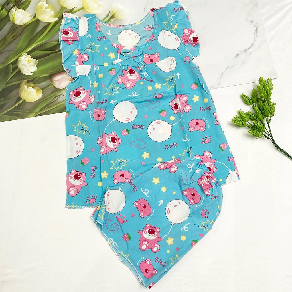 Đồ bộ mặc nhà freesize từ 40-45kg , đồ bộ cho nữ, cho bé gái lớn vải mềm - B36