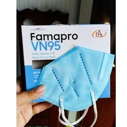 VN95 (N95)- HỘP 10 CÁI Màu Đen] Khẩu trang y tế N95 Màu Đen kháng khuẩn 4 lớp Famapro VN95