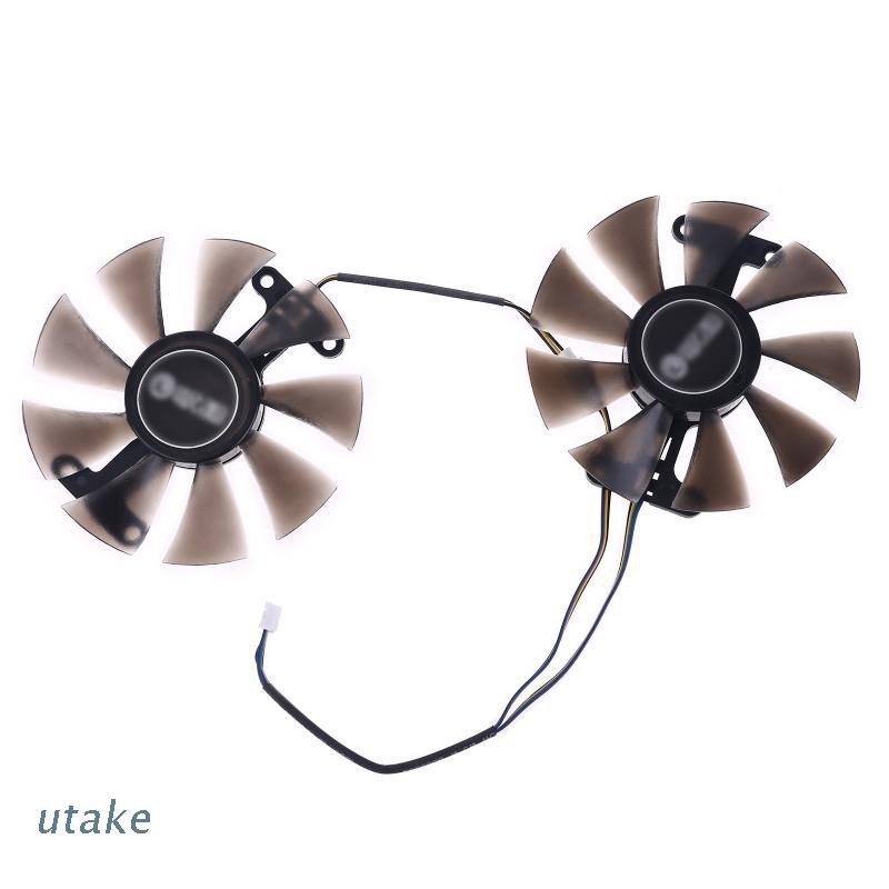 utake 2pcs 87mm GA91S2U GPU VGA Card Cooler Fan for Palit GeForce GTX 1080 1070Ti 1070 ventilateur ventilateur pc ventilateur pc portableVentilateur de refroidissement de la carte graphique Roulement à billes durable Pour Maxsun GTX1070Ti 1080 Ventilateur