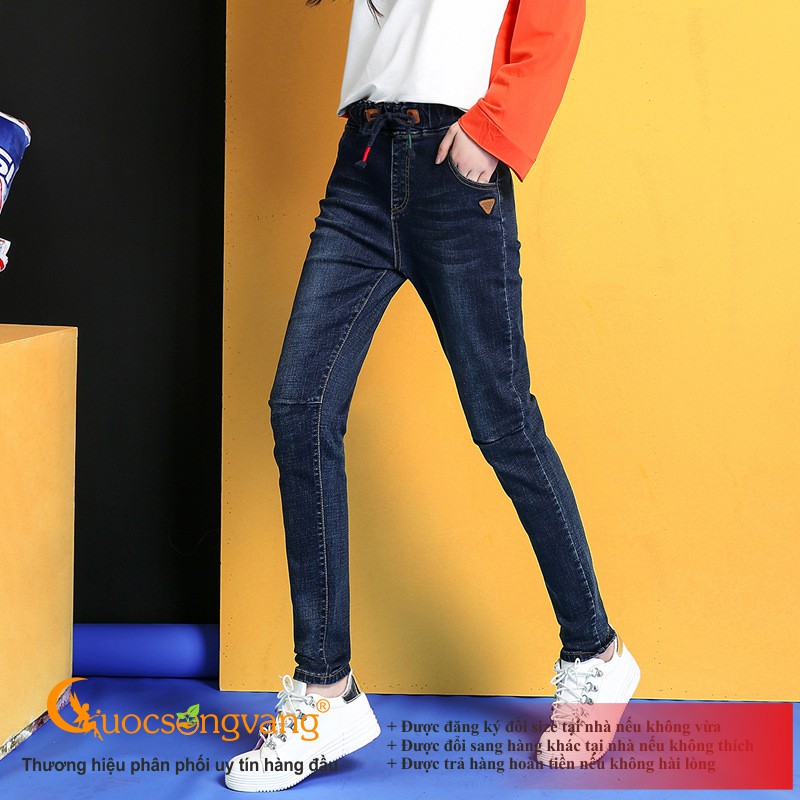 Quần jeans nữ đẹp quần harem lưng thun GLQ102 Cuocsongvang