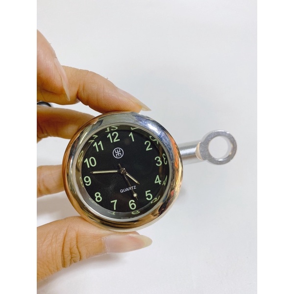 Đồng hồ lớn 4.5cm gắn chân kính xe máy tặng kèm ốc cùng màu