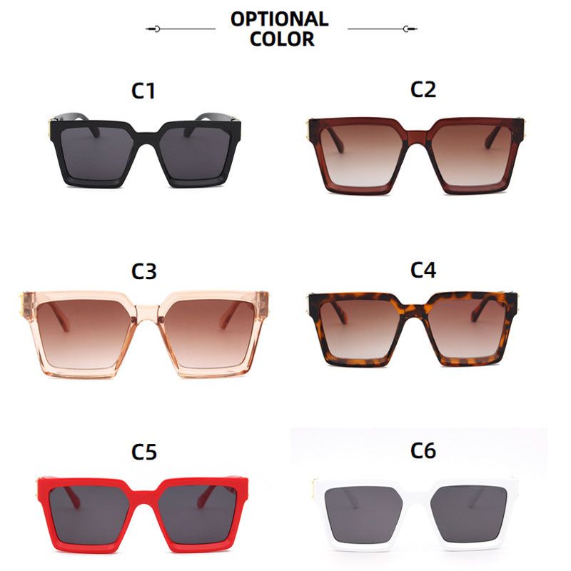 Kính mát gọng chữ nhật chống tia UV thời trang dành cho nữ