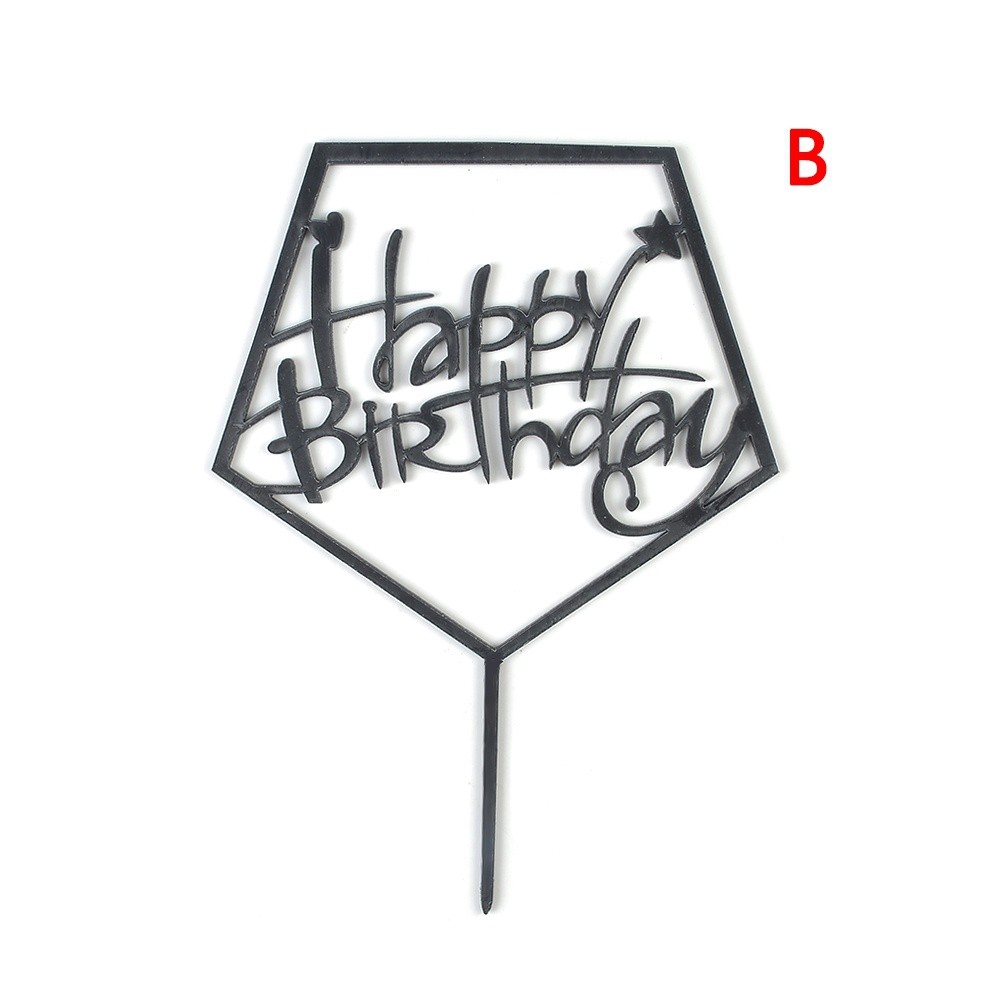 Topper gắn trang trí bánh kem hình chữ Happy Birthday