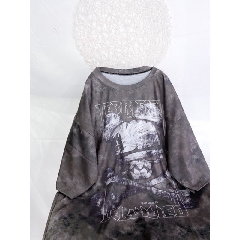 Áo Thun Loang Đen Unisex Phông Form Rộng Ngắn Tay In Hình Cá Tính Nam Nữ Ulzzang HOT