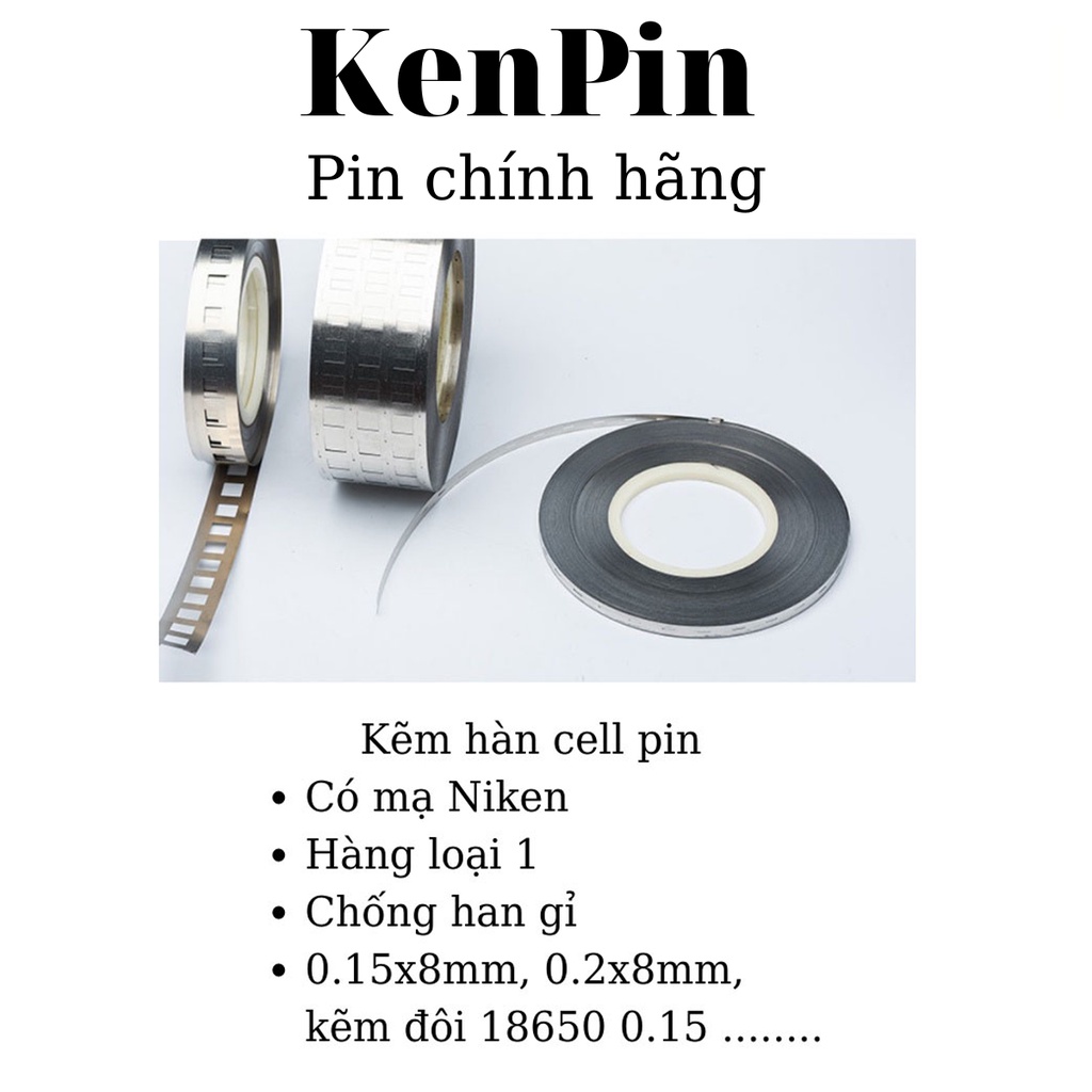 1 kg Kẽm hàn cell  pin đơn, đôi 0.2 x 8mm, 0.15 x 8mm KH10