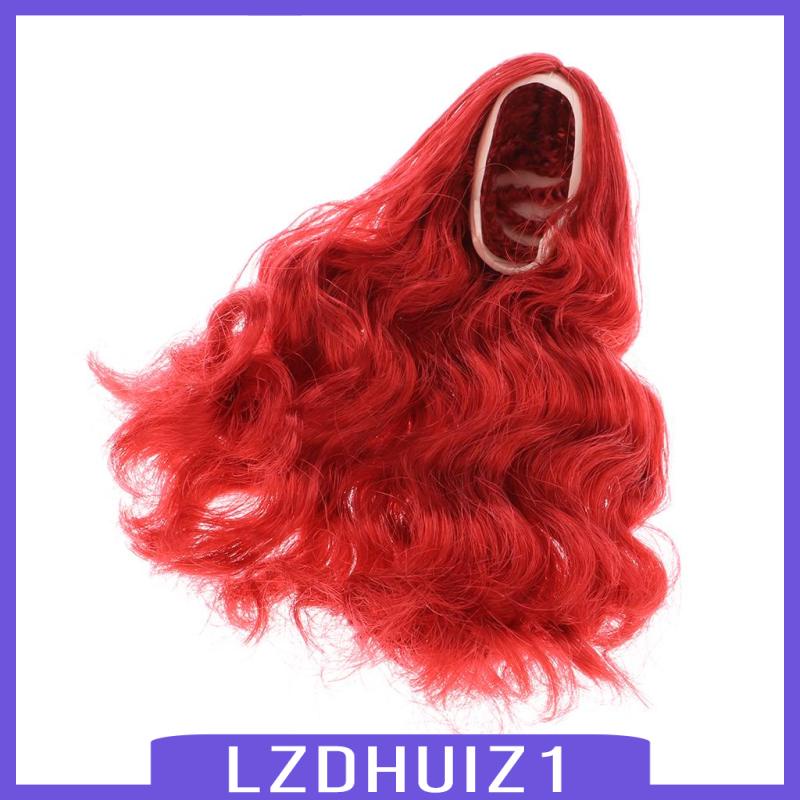 Tóc Giả Nữ Xoăn Dài Màu Đỏ Tỉ Lệ 1 / 6 Cho Mô Hình Nhân Vật Nữ 12 INCH