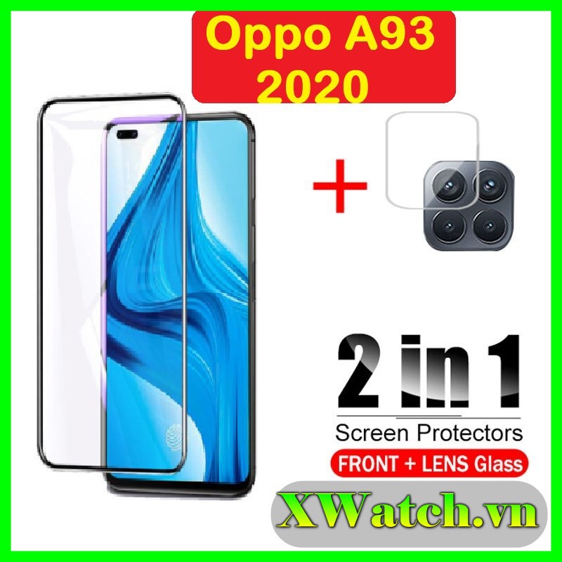 Miếng Dán Cường Lực Full màn Cho Oppo A93 2020 / Cường lực Camera Oppo A93