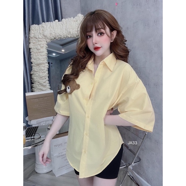 Áo sơ mi gấu siêu hot-Dưới53kg-Carotshop