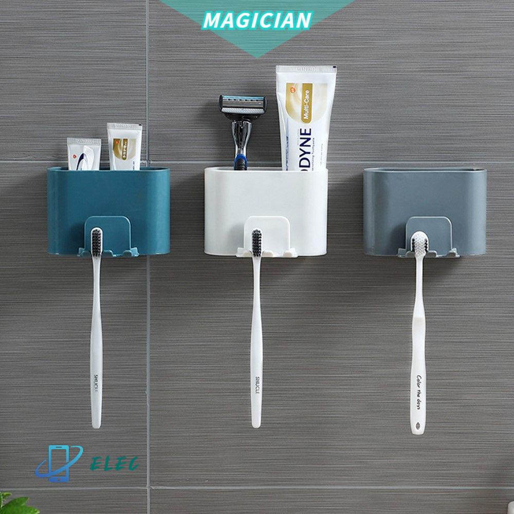 Hộp đựng bàn chải đánh răng nhiều màu tự chọn gắn tường tự dính tiện dụng cho phòng tắm