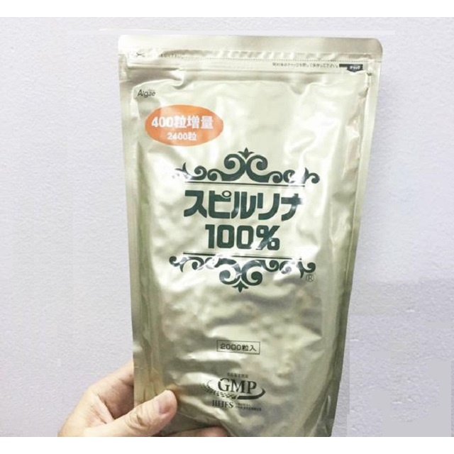Tảo xoắn tảo túi Spirulina 2400 viên nội địa Nhật Bản