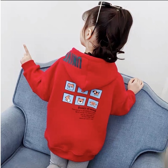 Áo hoodie unisex Con Xinh form rộng Áo nỉ CHÚ CÚN CON ,thời trang thu đông trẻ em từ 4 đến 10 tuổi