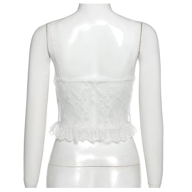 Áo croptop dạng corset ren 2 dây sang chảnh HAC114 - Hỉn Hỉn Store