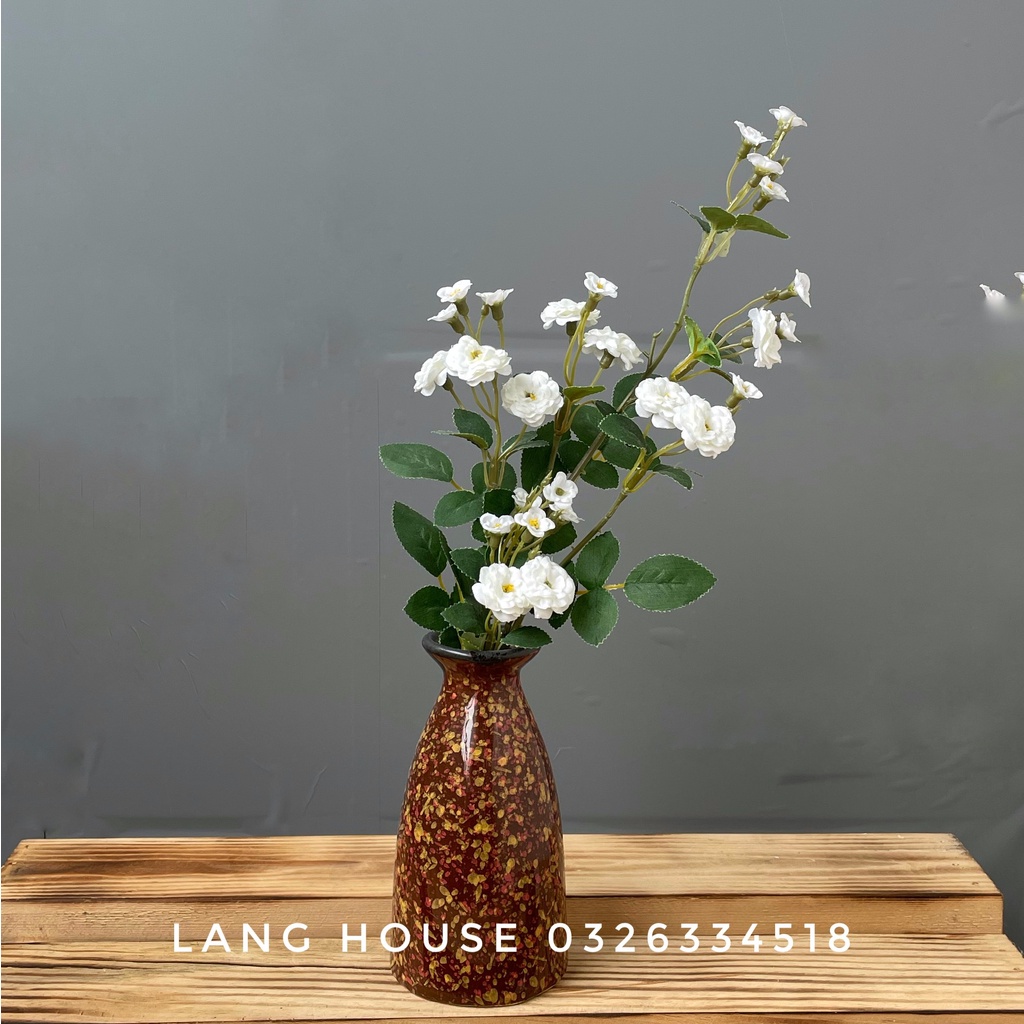 HOA GIẢ LỤA - CÀNH HOA TẦM XUÂN LOẠI 1 DÀI 75cm