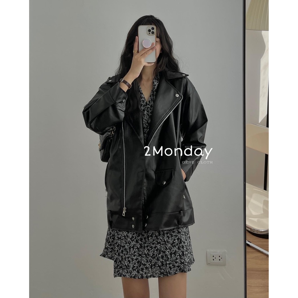 [Ảnh thật] Áo jaket da đen siêu đẹp