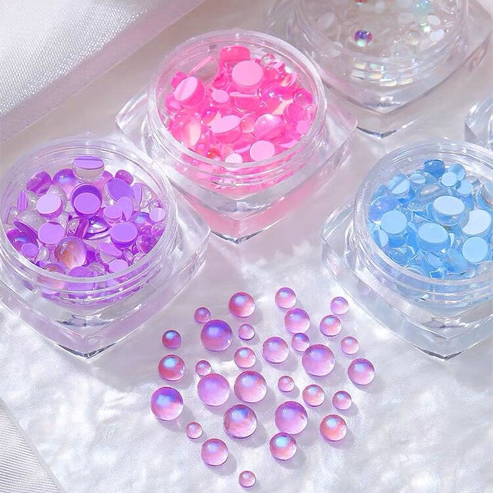 [Hàng mới về] Hộp phụ kiện trang trí móng tay 3d màu sắc xinh xắn