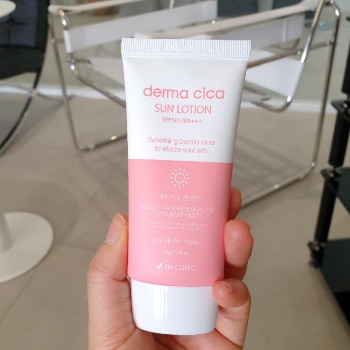 KEM CHỐNG NẮNG LÀM DỊU DA 3W CLINIC DERMA CICA SUN LOTION SPF50 CHÍNH HÃNG - 10376