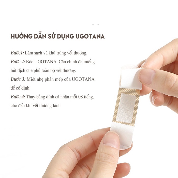 Băng dính cá nhân y tế UGOTANA 38 x 72 mm hộp 30 miếng