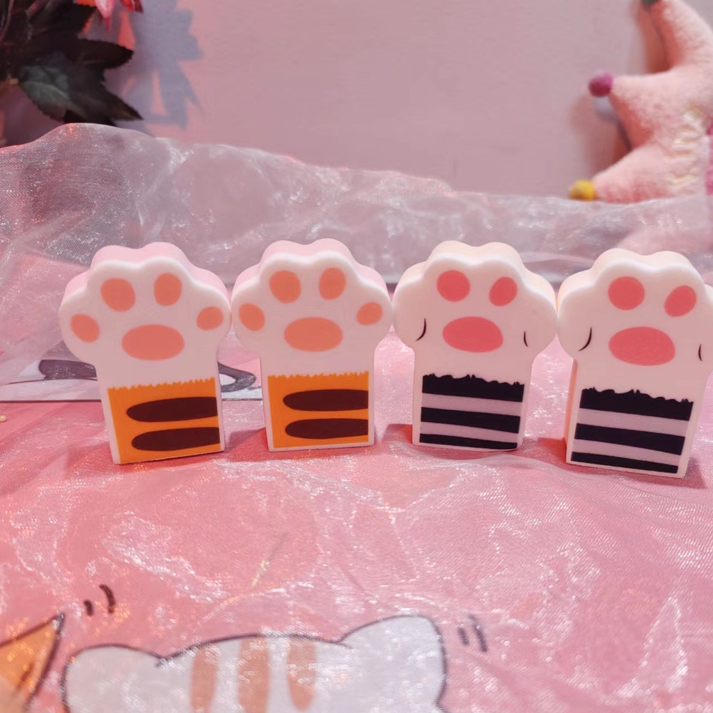 1 Cái Mút Trang Điểm Ướt Và Khô Hình Chân Mèo Dễ Thương Fmz