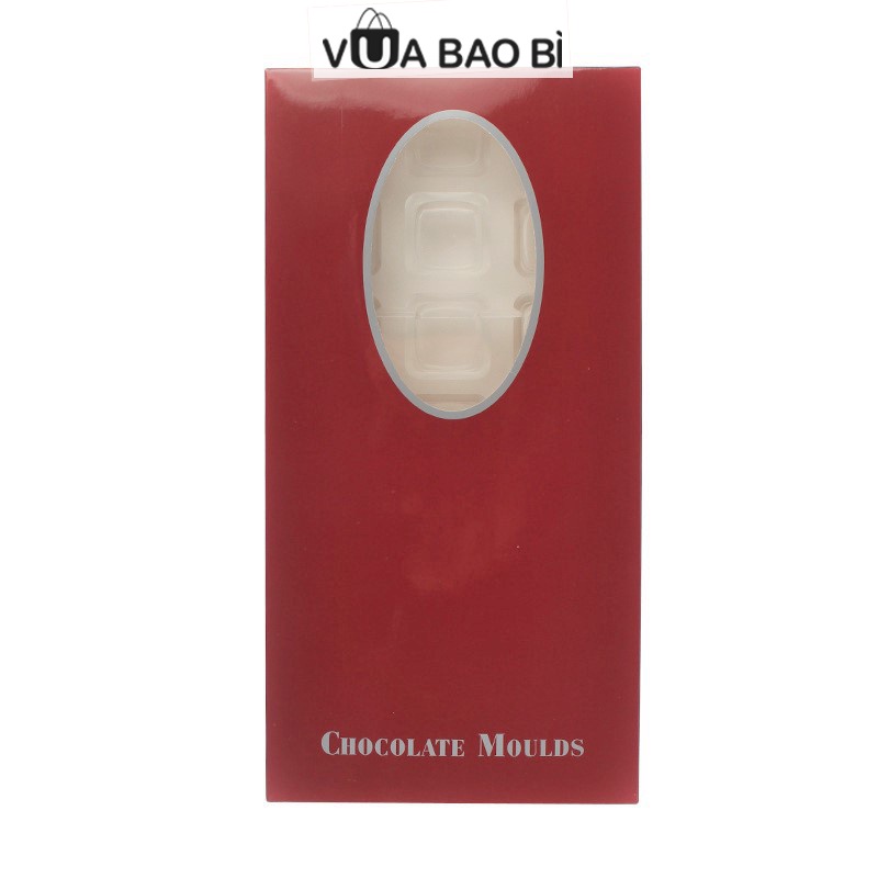 Khuôn socola viên hình vuông 21 viên-Vua Bao Bì, khuôn socola nhựa cứng