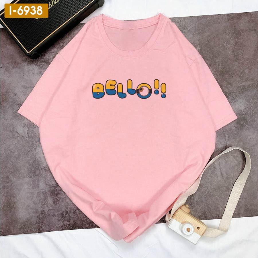 Áo Thun Unisex Nam Nữ Minion BELLO Cổ Tròn Cotton mềm
