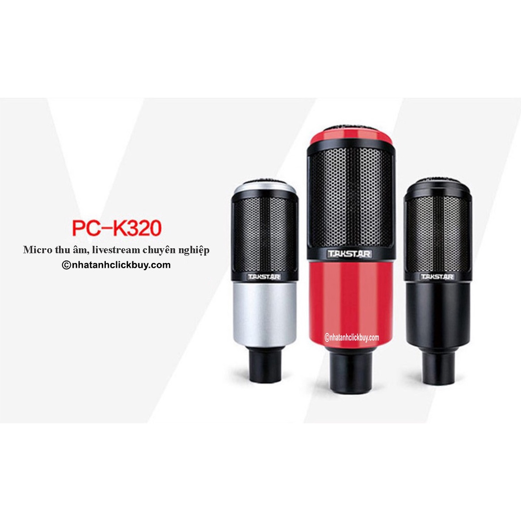 Mic Thu Âm Takstar PC K320. Thiết Kế Sang Trọng, Quý Phái, Âm Thanh Nghe To, Rõ Ràng, Dễ Sử Dụng. Bảo Hành 12 Tháng