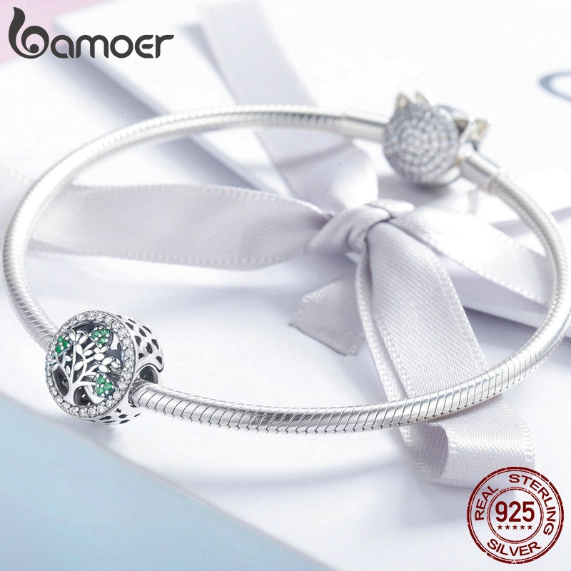 Bamoer Vòng Tay Bạc 925 Mặt Hình Cây Sự Sống Cho Nữ SCC919