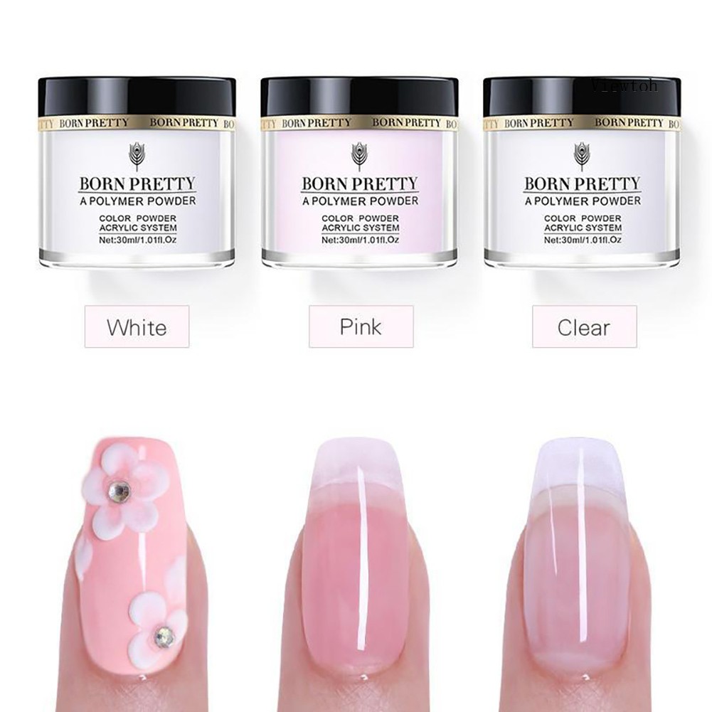 (Hàng Mới Về) Bột Acrylic Đắp Móng Tay Lâu Trôi Born Pretty 30ml