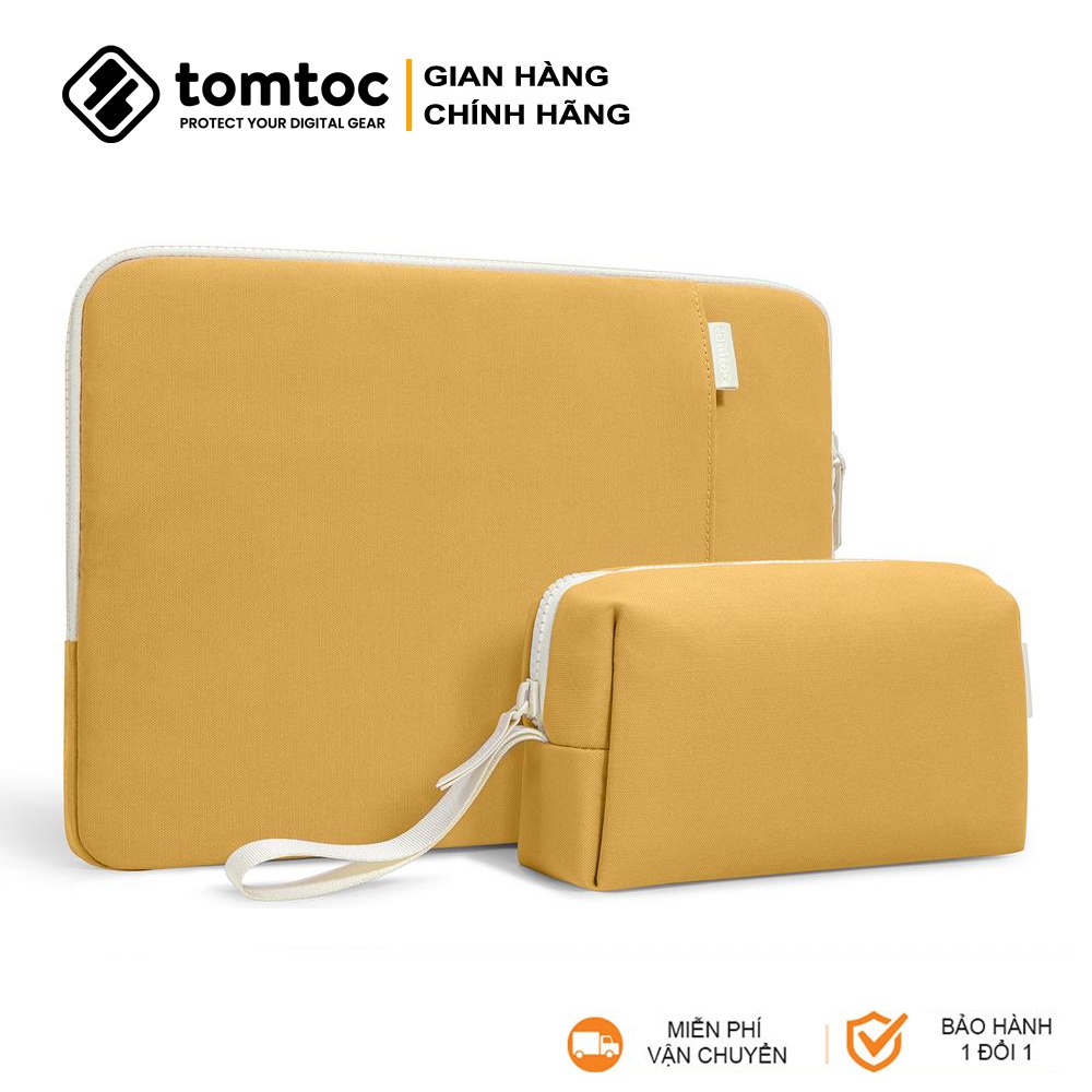 Túi chống sốc Tomtoc (USA) Organized Corner Armor + Pouch Macbook M1 Air/Pro 13” NEW (A23-C02) - Phân phối chính hãng