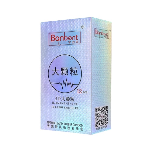 Bao cao su BANBENT 001 3D Large Particles, bcs 0.01 siêu mỏng gân gai kéo dài thời gian