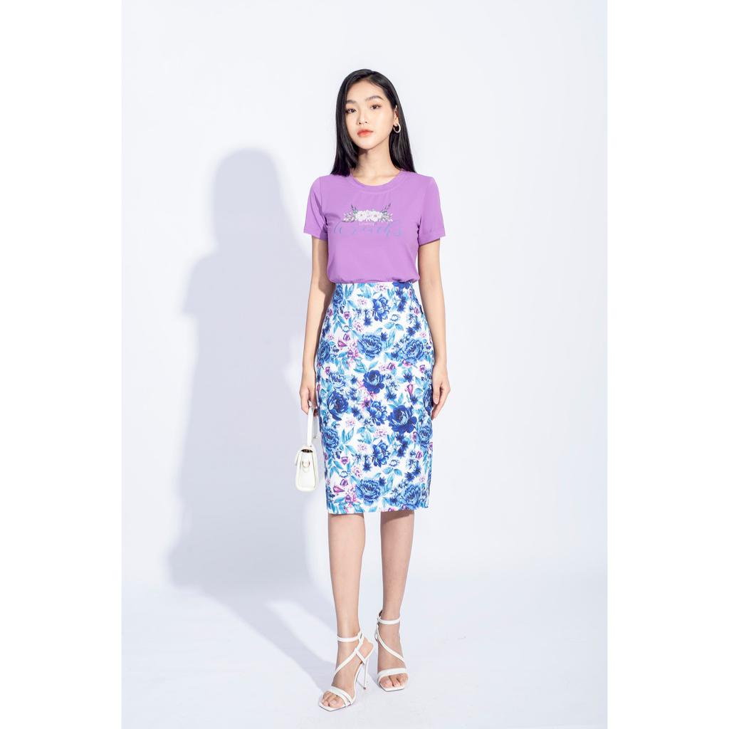 Chân váy họa tiết, bút chì MMOutfit M-JU060421075