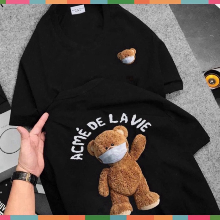 Áo thun ADLV GẤU TEDDY, kiểu dáng unisex, cotton dày dặn, cộc tay cổ tròn trend hè 2022 | BigBuy360 - bigbuy360.vn