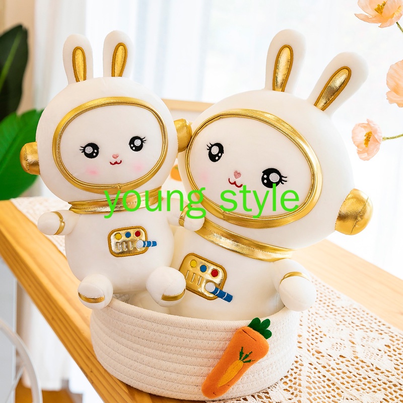 Gấu bông teddy bear thỏ du hành, thỏ nhồi bông du hành vũ trụ cực cute size 30cm