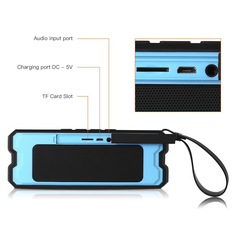 LESHP Outdoor Waterproof IP7 Automatic Sleep 3D Stereo Speaker