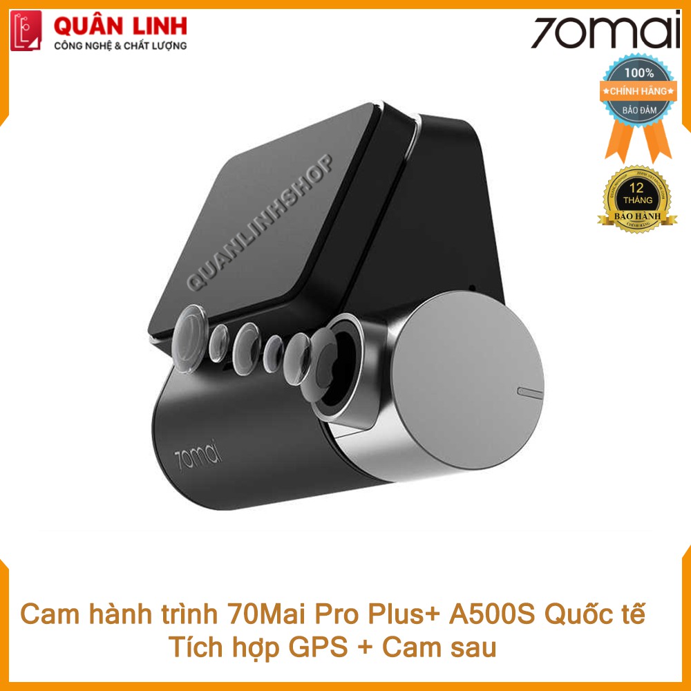 Camera hành trình 70mai Dash Cam Pro Plus+ A500S Quốc tế. Tích hợp sẵn GPS + cam sau - Bảo hành 12 tháng | BigBuy360 - bigbuy360.vn