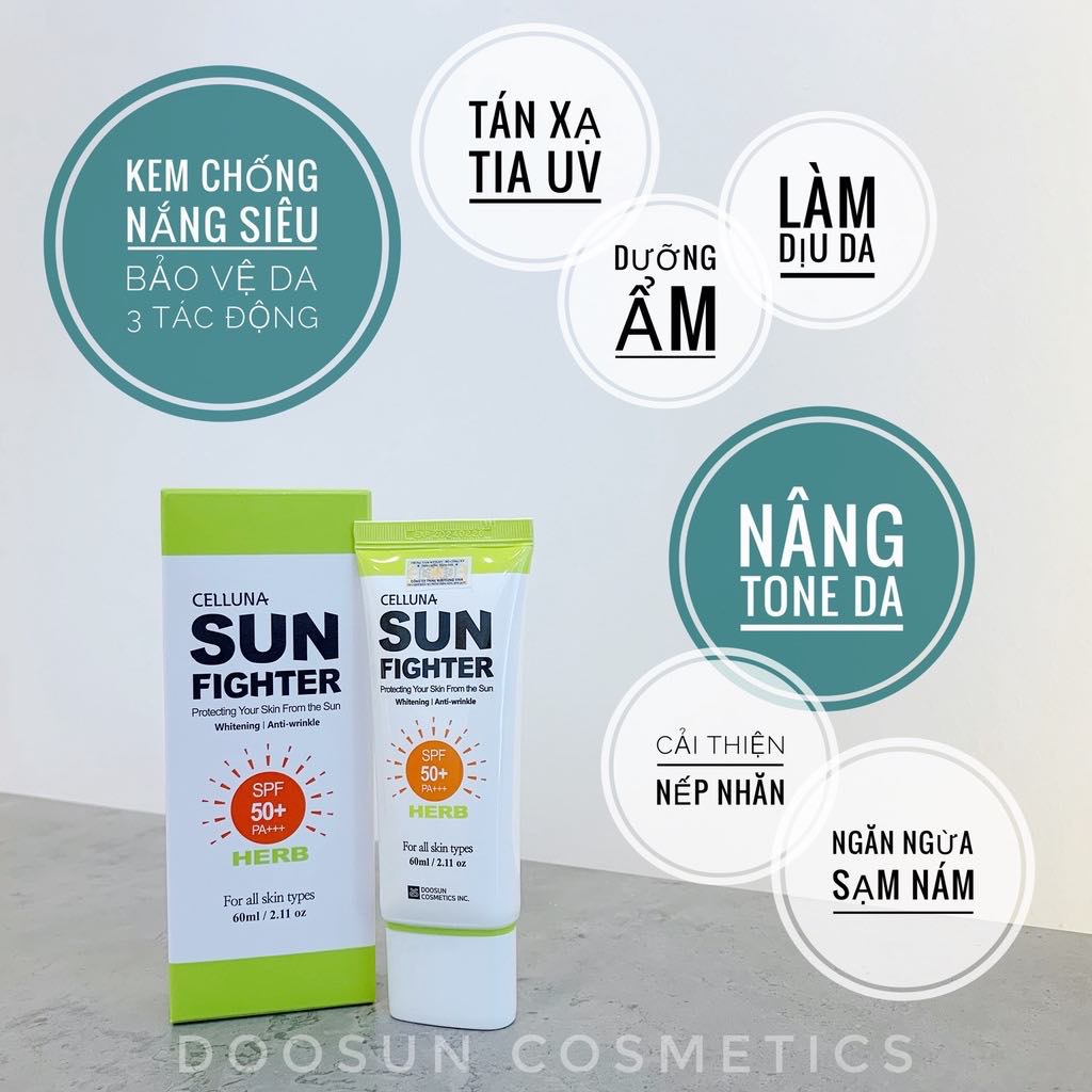 Kem Chống Nắng Bảo Vệ Da - SUN FIGHTER HERB Hàn Quốc