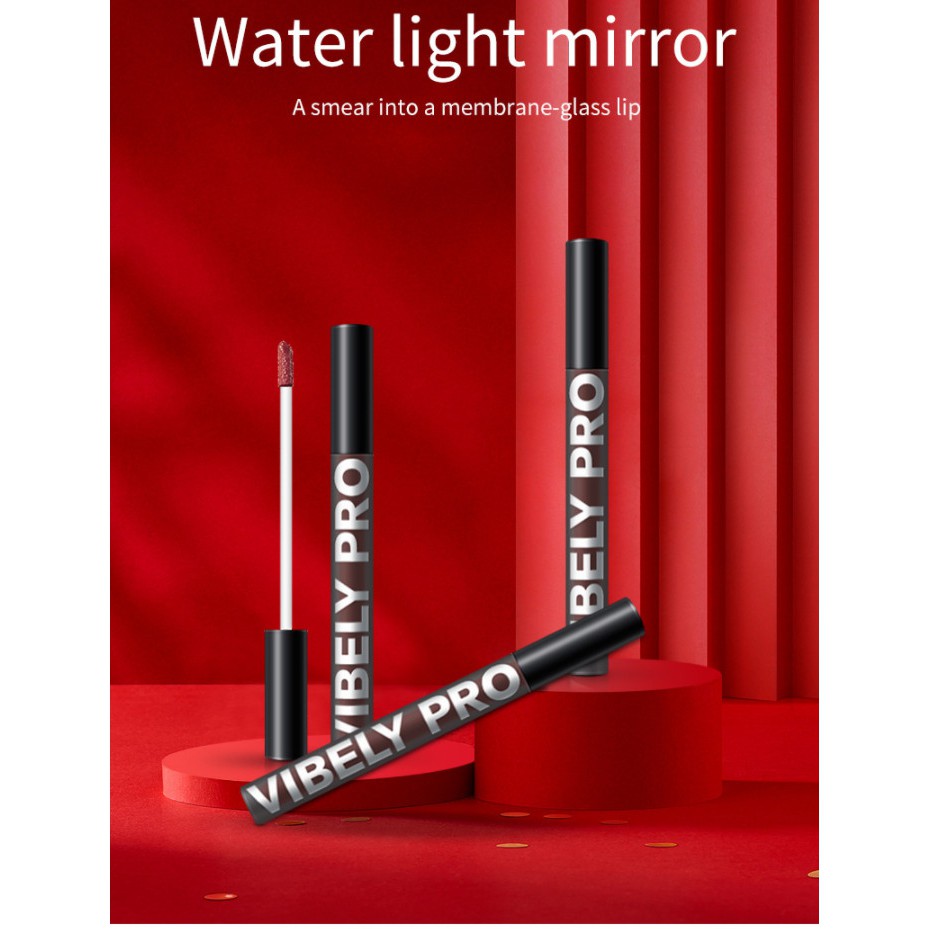 Son Tint Bóng VIBELY 970 Tone Đỏ Đen Quyền Lực Auth Nội Địa