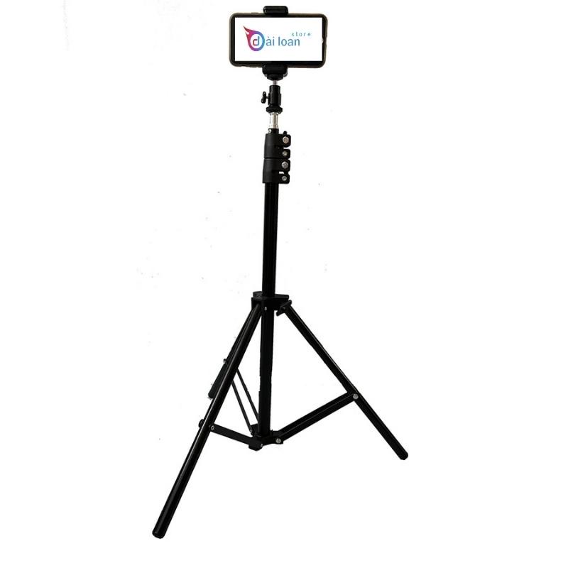 Bộ livestream, chân tripod tự sướng, quay video dùng cho điện thoại và máy ảnh có remote bluetooth, đầu kẹp xoay 360 độ