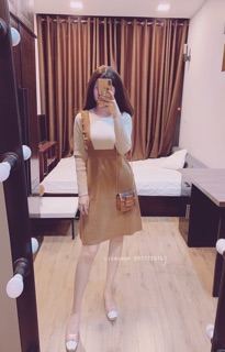 Váy len giả yếm hàng đẹp Quảng Châu