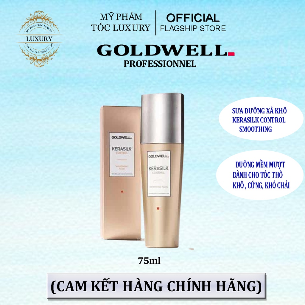 Xả khô GOLDWELL KERASILK CONTROL SMOOTHING FLUID 75ML