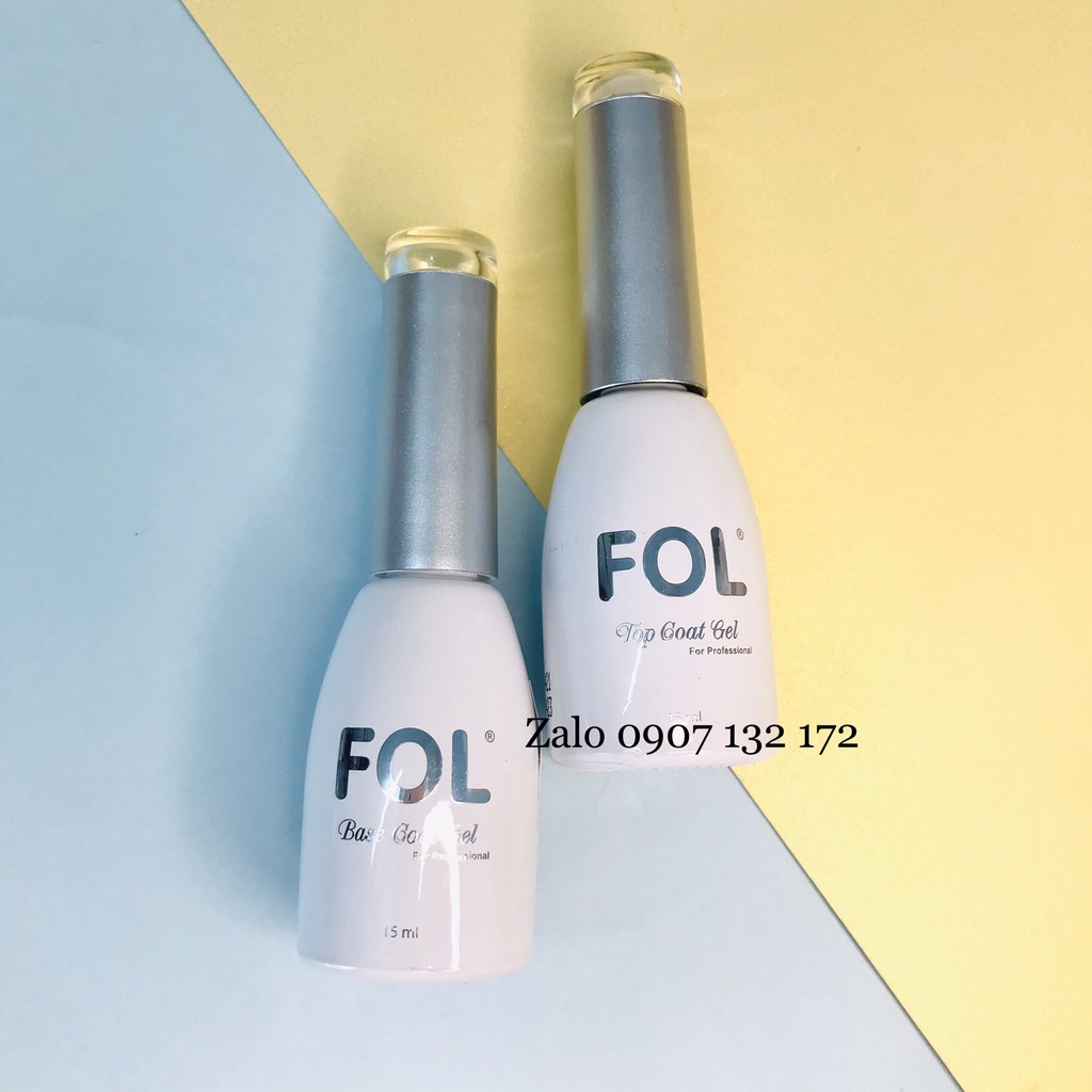 Base gel &amp; Top gel Fol, Bộ liên kết base gel và top phủ bóng fol