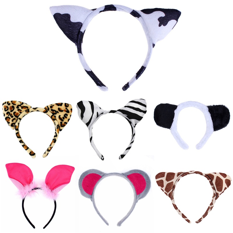 Băng Đô Tai Thú Hoạt Hình Nhồi Bông Ngắn Dùng Hóa Trang Tiệc Sinh Nhật / Sân Khấu