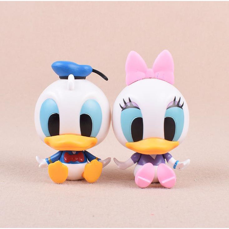 con vật trang trí bánh kem [FREESHIP] cặp đôi vịt donal nhựa mềm