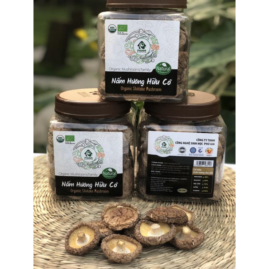 Nấm hương khô (size:M) organic Hộp 150g