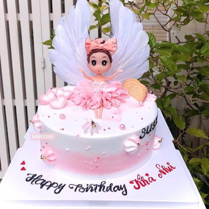 Búp bê trang trí bánh  búp bê Chipi tóc ngắn 18 cm