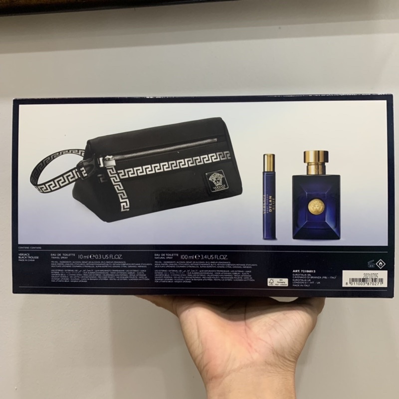 Bộ Set Nước Hoa Versace Dylan Blue Pour Homme EDT gồm 3 món như hình